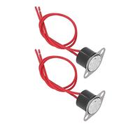 RASTKY Interruttore di Controllo Termico Sensore Bimetallico Efficiente per Distributori D'acqua, Set di Interruttori di Temperatura in Alluminio da 2 Pezzi 10A 250V (100℃)