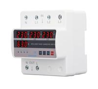 RASTKY Interruttore di Trasferimento Trifase Dispositivo di Protezione con Commutazione Automatica per il Monitoraggio di Apparecchiature Elettriche AC220V 63A, Display a LED per la Casa, Montaggio