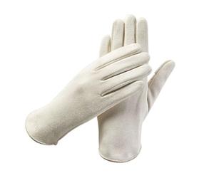 RASTKY Invernali da Donna - Impermeabili in Pelle Scamosciata Attività per Climi Come lo Sci, l'aggrapparsi e la Guida (WHITE)