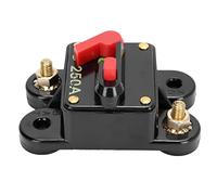 RASTKY Invertitore con Fusibile Rapido con Interruttore Automatico 12-24 V con Ripristino Manuale per Camion con Audio per Auto - Metallo + Plastica 3,1x2,3x1,5 Pollici (250A)