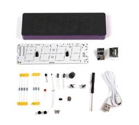 RASTKY IoT Kit Orologio WiFi Colorato con Display Regolabile per gli Appassionati di Elettronica, Set per Esercitazioni di Saldatura con Orologio 5VDC 250mA (PURPLE)