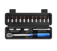 RASTKY Kit Chiave Dinamometrica di Precisione 1/4, Set di Strumenti di Riparazione per Biciclette Durevole con varietà di Bussole, Ideale per gli Appassionati di Mountain Bike, Nero (BLACK #-1)