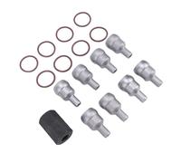 RASTKY Kit di Strumenti di Riparazione per Tubo Sferico per Rotaia Dell'olio Set in Acciaio Resistente per Motore Powerstroke 6.0L 2004-2010, 8 Rotaie Carburante, 8 Guarnizioni, 1 Strumento di