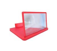 RASTKY Lente D'ingrandimento per Schermo del Telefono da 14 Pollici Supporto per Telefono Pieghevole con Lente di Fresnel, Visualizzatore di Film Portatile con Angolo Regolabile per (rosso)