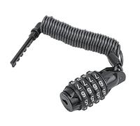 RASTKY Lucchetto e Cavo Universali per Casco con Moschettone con Bloccaggio PIN Combinato e Portatile per il Tuo Casco e la Tua Attrezzatura (BLACK)