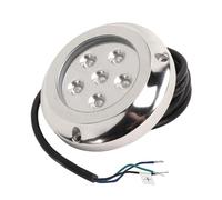 RASTKY Luce Subacquea per Yacht 12V 24V Acciaio Inossidabile 316 Angolo di Illuminazione di 100 ° IP68 Impermeabile 6 Chip LED Lampada a Cupola per Coda Marina per Piscina (RGB)