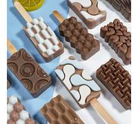 RASTKY Macchina per Gelato Fai da Te in Silicone, Facile da Pulire, per Ghiaccioli da Dessert Surgelati, Stampo per Gelato in Silicone Alimentare di Alta qualità per Adulti e Bambini, Sabbie Mobili