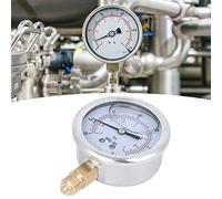 RASTKY Manometro Resistente in Ottone e Acciaio Inossidabile per L'Industria Chimica per Energia Elettrica, Strumento Industriale Facile da Installare per Petrolio per Reparto Industriale, Manometro