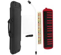 RASTKY Melodica Portatile con 32 Tasti - Strumento Musicale a Fiato Ideale per Principianti, Include Borsa per il Trasporto - Modello F32s (rosso)