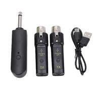 RASTKY Microfonico XLR Wireless 2.4G, Ricevitore Trasmettitore per Microfono a Condensatore Dinamico, con Portata da 30 a 50M Associazione Automatica Tipo C Ricarica Rapida Bassa Latenza