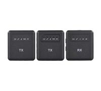 RASTKY Microfono a Clamp/Holder Wireless Omnidirezionale con Collare con Eccellente qualità del Tono per il Parlato, Trasmettitore e Ricevitore Microfono Ricaricabile per Riunioni Didattiche - 1 (2