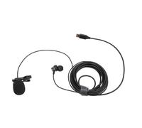 RASTKY Microfono da Bavero 9,8 Piedi Tipo C Microfono Lavalier con Cancellazione del Rumore per Cantanti, Portatile con Clamp/Holder per Istruttori di Fitness