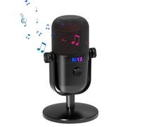 RASTKY Microfono da Gioco Microfono a Condensatore USB con Pickup Preciso a Forma di Cuore per Streaming Live Qualità del Suono Ad Alta fedeltà per Giochi, Podcasting, Materiale Plastico Nero