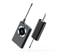 RASTKY Microfono Wireless UHF Microfono Portatile con Archetto con 15 Frequenze di Canale Durata della Batteria 10 Ore Portata 100 Milioni per Presentazioni, Doppio Canale Nero 1 Set