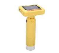 RASTKY Microscopio Digitale Portatile Portatile 1080P per Bambini 50X-1000X con Diapositive Giocattolo Educativo Scientifico per Bambini (W2 Giallo Senza scheda MicroSD)