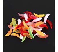 RASTKY Mini Formato Verme Larva Forma Grub Pesca Esca Morbida Esca Realistica Azioni di Nuoto Facile da Catturare Pesci 100 Pezzi Mostrati Come Immagini (100 pezzi per confezione)