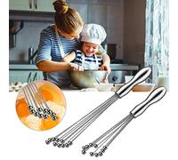 RASTKY Mini Sfere in Acciaio Inossidabile Frusta Set Durevole Pratico Frusta Miscelatore per in Acciaio Inossidabile da 10 "e 12" Manuale (1)