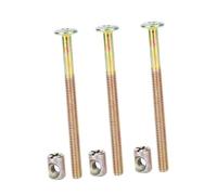 RASTKY Mobili e Dadi M6 80mm 10 Pezzi - Vite Strutturale Piatta con Esagono Incassato con Dadi Progetto di Lavorazione del Legno per Mobili (100 mm)