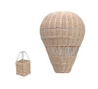 RASTKY Mongolfiera Intrecciata a mano: Decorazione Intrecciata in Rattan, Camera dei Bambini, Accessori per Foto di Feste e Vivaci Decorazioni per la casa: Perfette per Celebrazioni e Uso Quotidiano