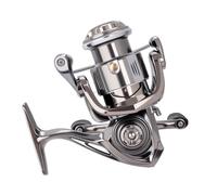 RASTKY Mulinello da Spinning Bobina in Metallo Resistente per la Pesca Alla Spigola Asta in Ferro Inossidabile per Lancio a Medio Raggio Costruzione in Nylon per la Pesca del Pesce Persico e del