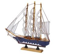 RASTKY Nave in Legno Modello Unico di Barca a Vela in Stile Mediterraneo Decorazione Ideale per Soggiorno 11,22 X 11,02 X 5,12 Pollici
