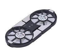 RASTKY Notebook con Pad di Raffreddamento per Laptop, Pieghevole con Doppia Ventola, Grande Volume, Dissipatore di Calore con Luce LED Blu (BLACK)