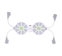 RASTKY Notebook con Pad di Raffreddamento per Laptop, Pieghevole con Doppia Ventola, Grande Volume, Dissipatore di Calore con Luce LED Blu (WHITE)