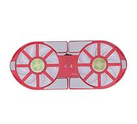 RASTKY Notebook con Pad di Raffreddamento per Laptop, Pieghevole con Doppia Ventola, Grande Volume, Dissipatore di Calore con Luce LED Blu (rosso)