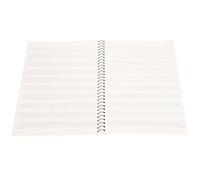 RASTKY Notebook del Personale della Notazione Musicale - 50 Pagine di Scrittura per Scrittori di Canzoni e Fan - Copertina di Piano Nero (Modello di orso giallo)