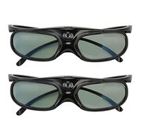 RASTKY Occhiali 3D DLP Link Ricaricabili da 144 Hz Occhiali con Otturatore Attivo 3D Leggeri per Proiettore Colore 2 Paia per L'intrattenimento Domestico