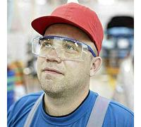 RASTKY Occhiali Protettivi di Sicurezza Occhiali Protettivi Trasparenti Anti-saliva per la Sicurezza Chimica Sul Posto di Lavoro, Lente PC 1 Mm, Adatti per Cantiere (BLACK)