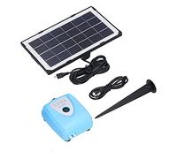 RASTKY Ossigenatore D'acqua Pompa Aeratore Ad Energia Solare/AC per Acquari, Pompa Portatile per Ossigeno per Acquario per Appassionati di Pesci