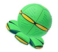 RASTKY Palla Magica Interattiva di Decompressione del Giocattolo Dell'animale Domestico della Palla del Disco del Lancio Piatto Volante Luminoso per il Cane (GREEN)