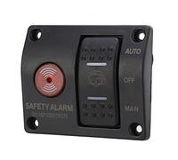 RASTKY Pannello Interruttori per Pompa di Sentina a 3 Vie Interruttore a Galleggiante per Pompa di Sentina Automatica Man Off con Luce LED di Avvertimento per e Yacht (DC12V)