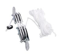 RASTKY Paranco per Carichi Pesanti e Paranco con Ruota, a Fune, Manuale, di Paranchi e Paranchi, Corda da 15 M, 6:1, Garage Elettrico