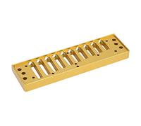 RASTKY Pettine per Arpa Blues a 10 Fori per Armonica SP20, Materiale Leggero in Lega di Alluminio, Lucidatura Fine, Colore Oro, Set a 1 Pin, Ideale per Suonatori di Armonica (GOLD)