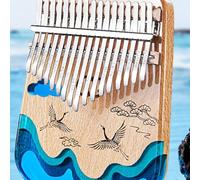 RASTKY Pianoforte Portatile Kalimba per Principianti, Mini Pianoforte da Dito con Finitura Lucida e Design in Legno di Faggio, Strumento Musicale a Pizzico (Gru a 17 toni)