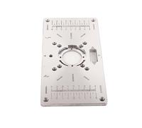 RASTKY Piastra Ribaltabile per Taglierina per la Lavorazione del Legno Resistente All'usura, Comoda Boccola per Foro Centrale per Fresatrice Combinata, Materiale in Lega di Alluminio per Falegnami