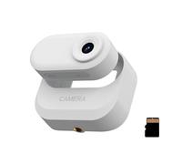 RASTKY Piccola Action Camera con Schermo IPS da 1,47 Pollici e Obiettivo Grandangolare da 130°, Mini Fotocamera Sportiva 1080P per Registrazione Video Vlog, Scheda TF da 32 GB, Custodia (WHITE)