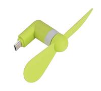 RASTKY Piccola Ventola Micro USB per Telefoni, Lama Ecologica Super per Regali Scolastici Verde (GREEN)