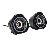 RASTKY Piccolo Altoparlante Compatto Alimentato Tramite USB con Luce LED per PC Smartphone, Altoparlanti da Tavolo Cablati Plug and Play per Lezioni Video, Riunioni Online (Versione standard luce