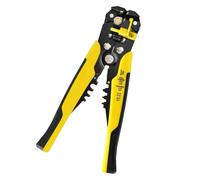 RASTKY Pinza Spelafili Automatica per Cavi da 8 Pollici con Ampia Gamma di Crimpatura Impugnatura Ergonomica in Acciaio Legato Al Cromo Vanadio di Alta qualità per Uso a Lungo Termine (YELLOW)