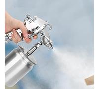 RASTKY Pistola a Spruzzo per Vernice in Acciaio Inossidabile con Cappuccio in Ottone per Spruzzatura di Smalto Ceramico, Ugello da 0,1 Pollici, Tipo a Sifone, per Colorazione di Stampi