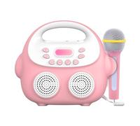 RASTKY PN-22 Macchina per Karaoke Portatile con Doppia Modalità di Canto, Connessione BT 5.0 e Cambia Voce Magica, Adatta per Bambini Dai 3 Anni in su, Colore Rosa/Blu (PINK)