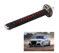 RASTKY Pomello del Stile Spada Giapponese Leva del retrò per Manuale e Automatico, Universale per la Maggior Parte delle Auto (nero rosso)