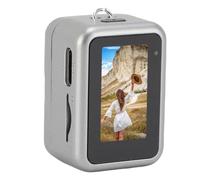 RASTKY Portachiavi con Piccola Micro Videocamera Full HD 1080P per Vlogger in Movimento Schermo da 0,96 Pollici Scheda di Memoria da 128 GB (Gray)