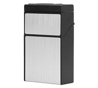 RASTKY Portasigarette con Guscio Rigido Ricarica USB Accendisigari per 20 Sigarette Regalo per Uomo Porta Pacchetto di Sigarette in Metallo (#2)