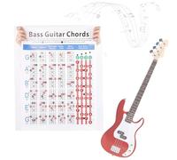 RASTKY Poster di Accordi per Chitarra Grafico di Accordi per Chitarra 4- Pratica per Principianti Accessori per Strumenti Musicali Grafico per Note Sulla Tastiera della