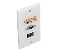 RASTKY Presa a Muro Video - Pannello a Muro Multimediale Integrato con Porte e VGA e Gestione dei Cavi, Configurazione Perfect Home Theater