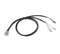 RASTKY Pulsante di Accensione in Lega di Alluminio Placcato Nichel con Cavo per Computer Desktop, Luce LED a Punto Singolo per un Facile Utilizzo Scena applicabile: Configurazione di Gioco (luce led